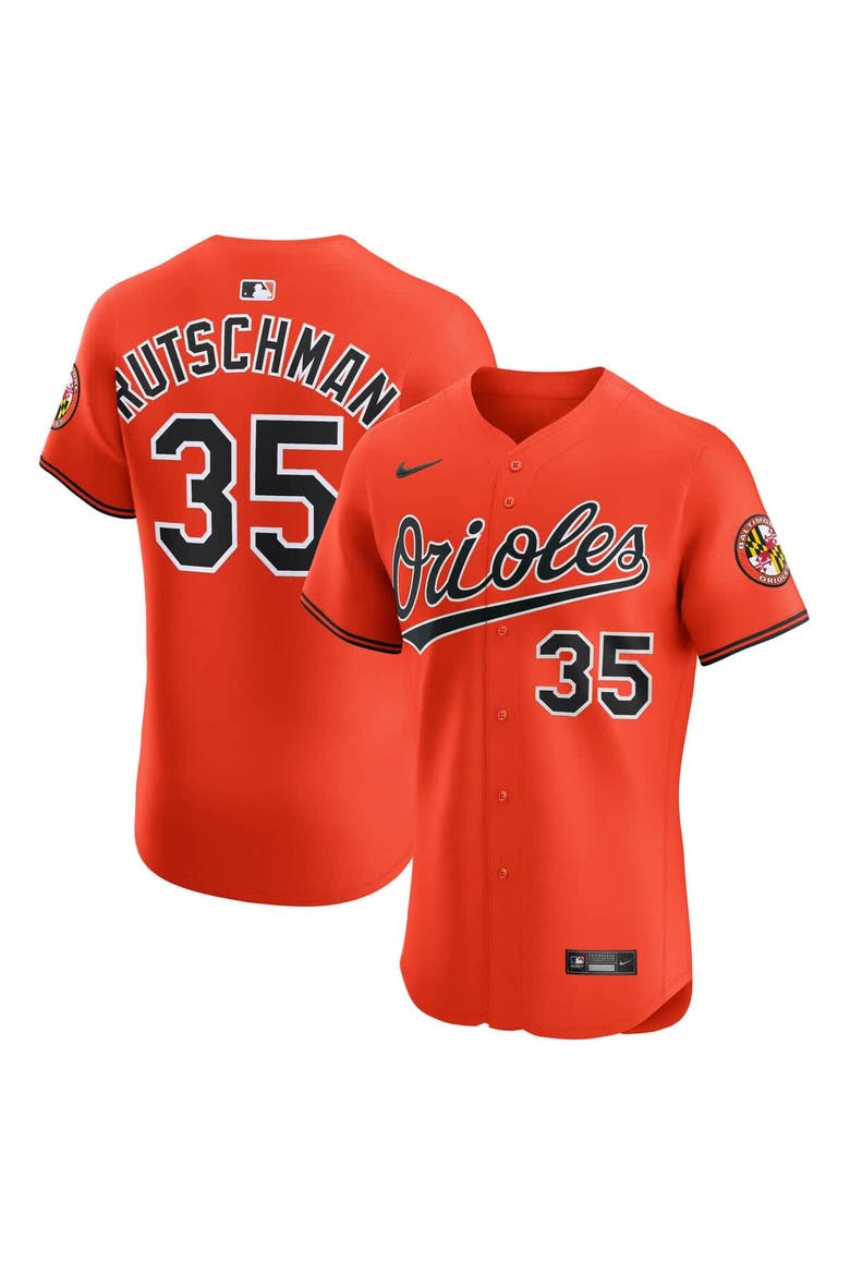 Men's Nike Adley Rutschman Orange Baltimore Orioles Alternate 2 Elite Jersey, Main, color, Orange