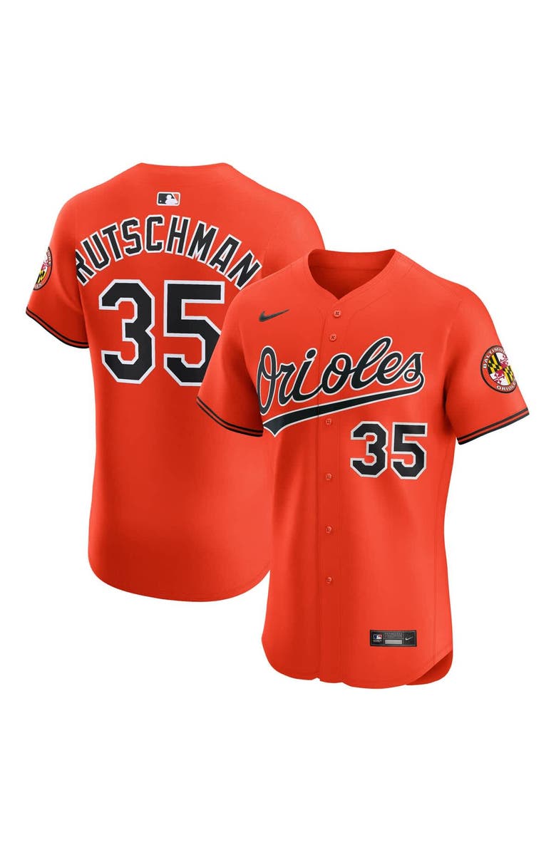 Nike Men's Nike Adley Rutschman Orange Baltimore Orioles Alternate 2 Elite Jersey, Main, color, Orange