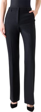 Akris Marilyn Stretch Wool Bootcut Pants