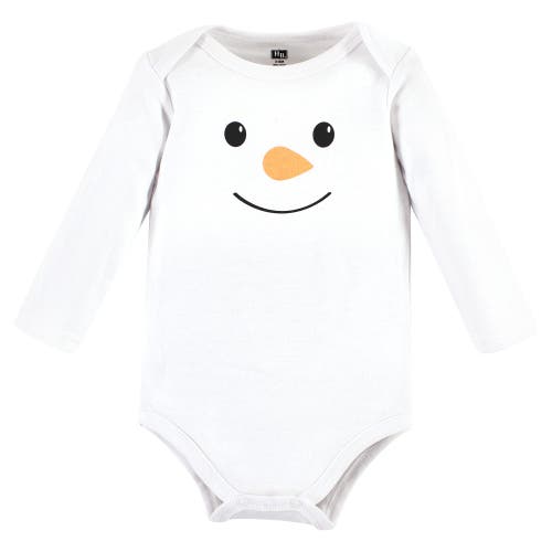 Hudson Baby Little Soft Cotton Long-sleeve One-piece 3pk