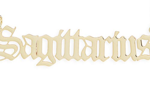 The Sis Kiss Zodiac Pendant Necklace In Gold