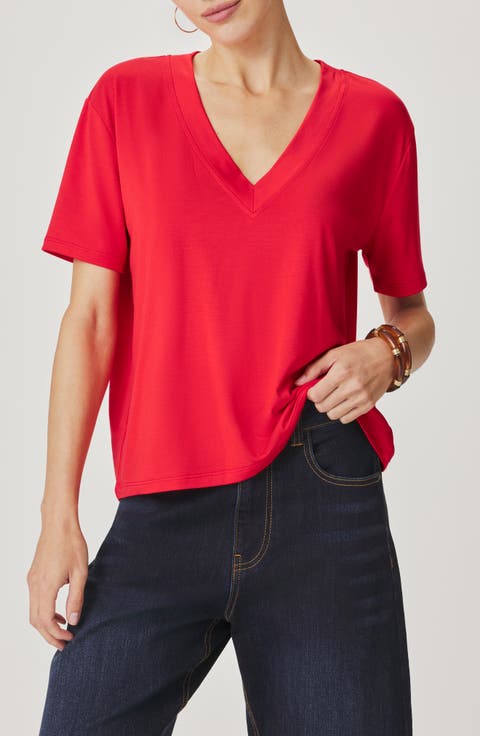Kacey V-Neck Short Sleeve T-Shirt