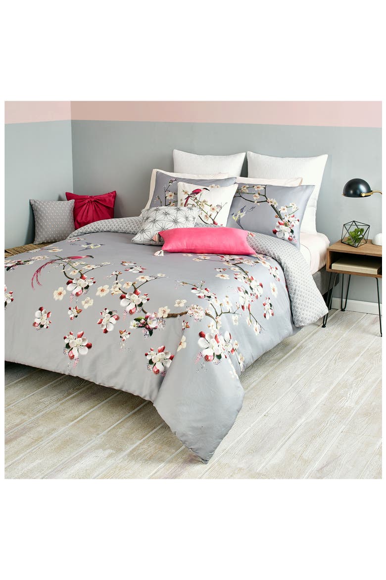 Bird Print Pillow, Alternate, color, WHITE/ MULTI