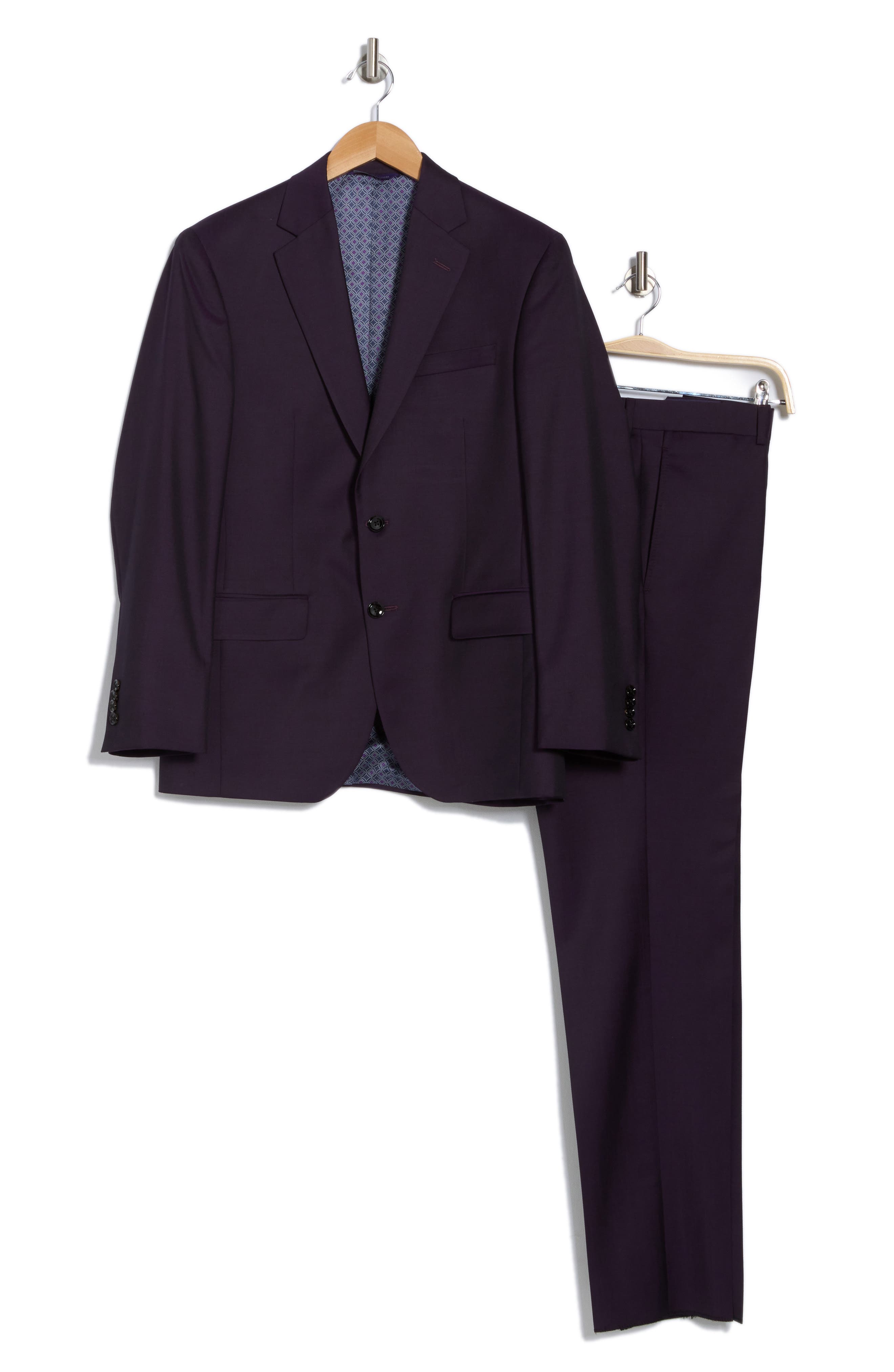 Ted Baker Saisonj Slim Fit Wool Blend Suit With Stretch Black 1 main image 1