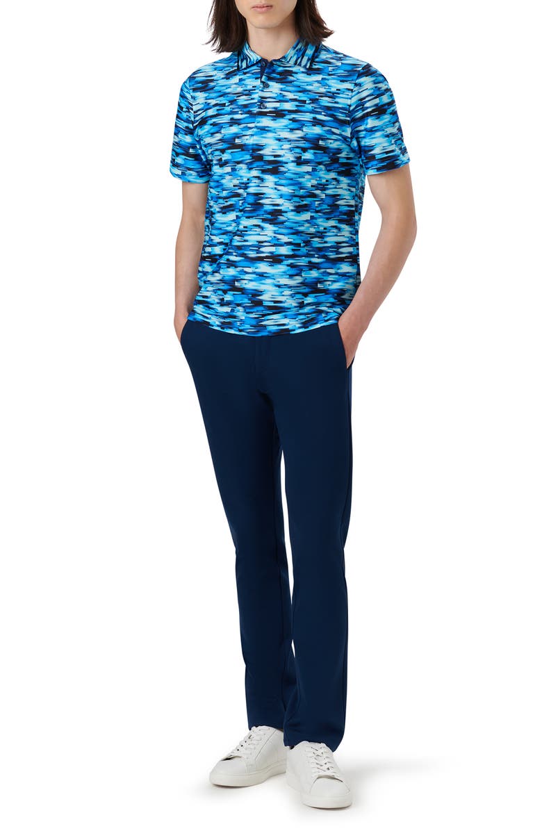Bugatchi Hendrix Digital Abstract Print Cotton Polo, Alternate, color, 