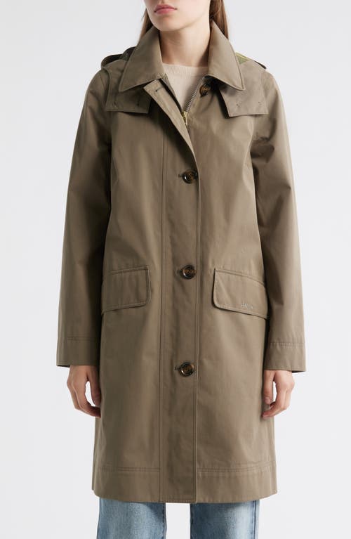 Barbour Hebrides Longline Waterproof Jacket With Removable Hood In Brown