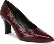 Vince Dianen Croc Embossed Pointed Toe Pump