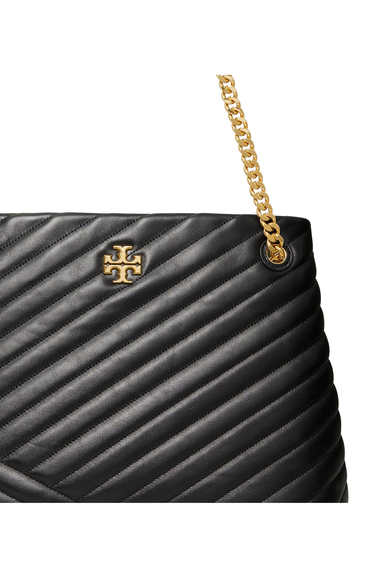 Kira Chevron Tote, Alternate, color, BLACK