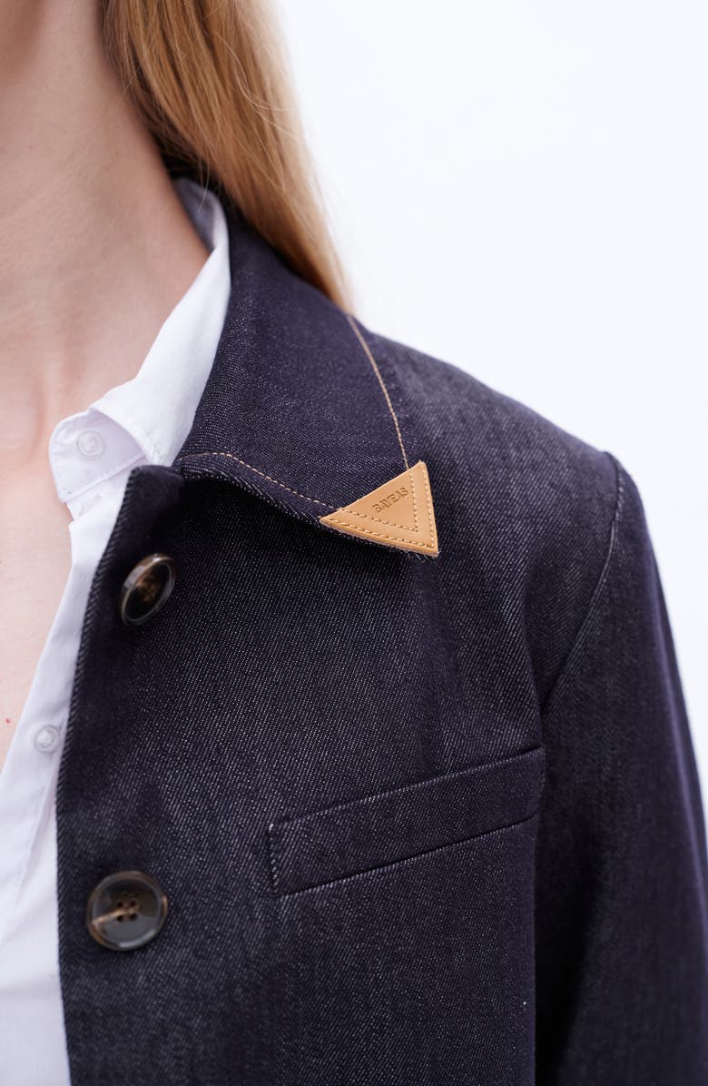 Bayeas Patrick Crop Denim Jacket, Alternate, color, Rinse Wash