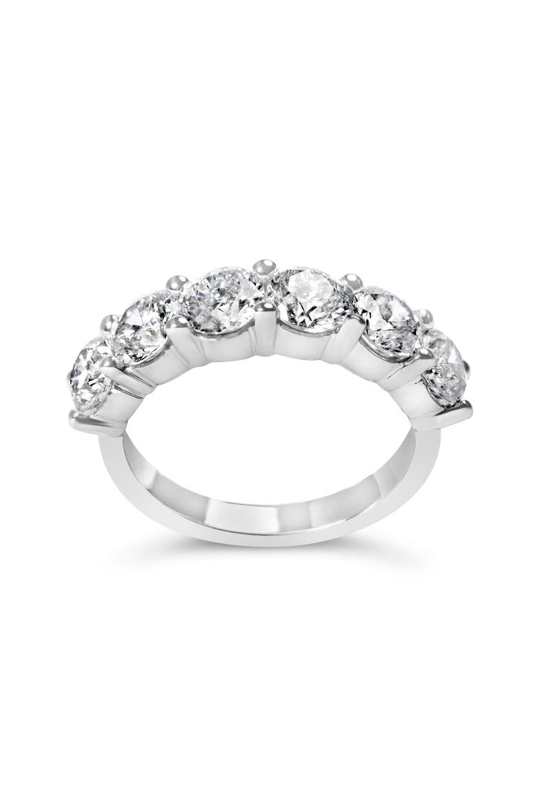 14K White Gold 3.0 ctw Lab-Grown Diamond Shared Prong Set 6 Stone Band Ring, Alternate, color, White Gold