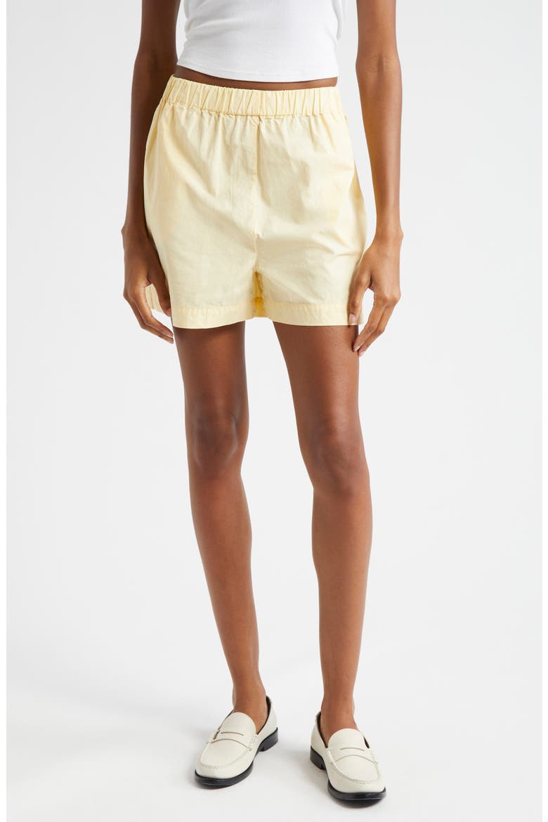 Cotton Poplin Shorts, Main, color, ALMOND