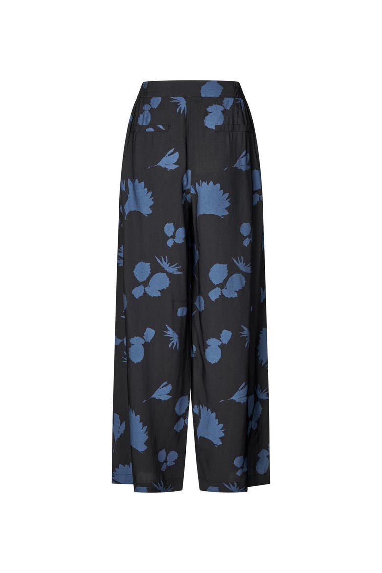Parwanas Wide Fit Printed Pants, Alternate, color, Gray Blue