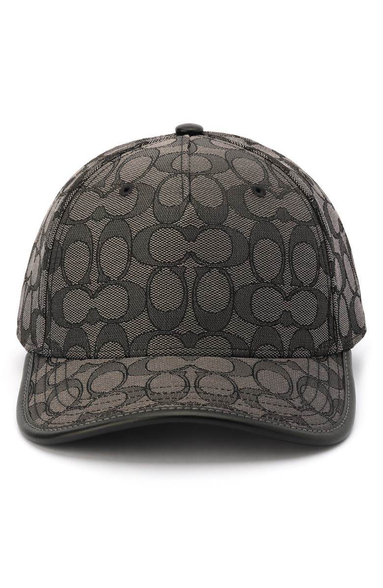 COACH Signature C Logo Jacquard Baseball Cap, Main, color, 