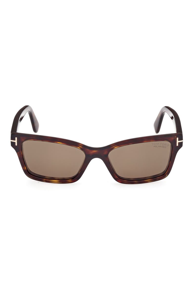 Mikel 54mm Polarized Square Sunglasses, Alternate, color, SHINY DARK HAVANA / BROWN