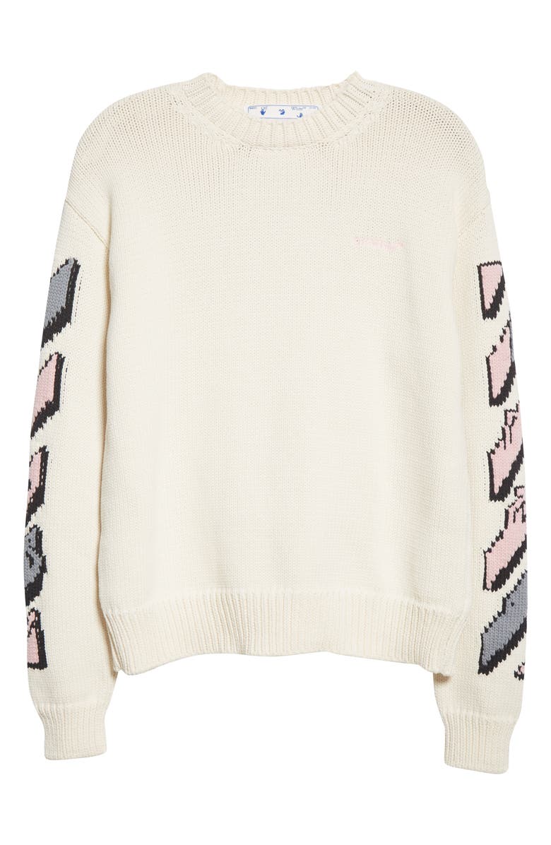 Off-White Men's Graffiti Puppets Cotton Blend Sweater, Alternate, color, 