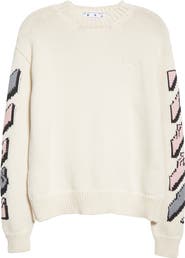 Off-White Men's Graffiti Puppets Cotton Blend Sweater