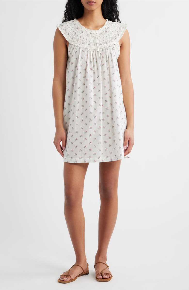 DÔEN Verity Print Smocked Yoke Dress, Main, color, Petit Posy Calico