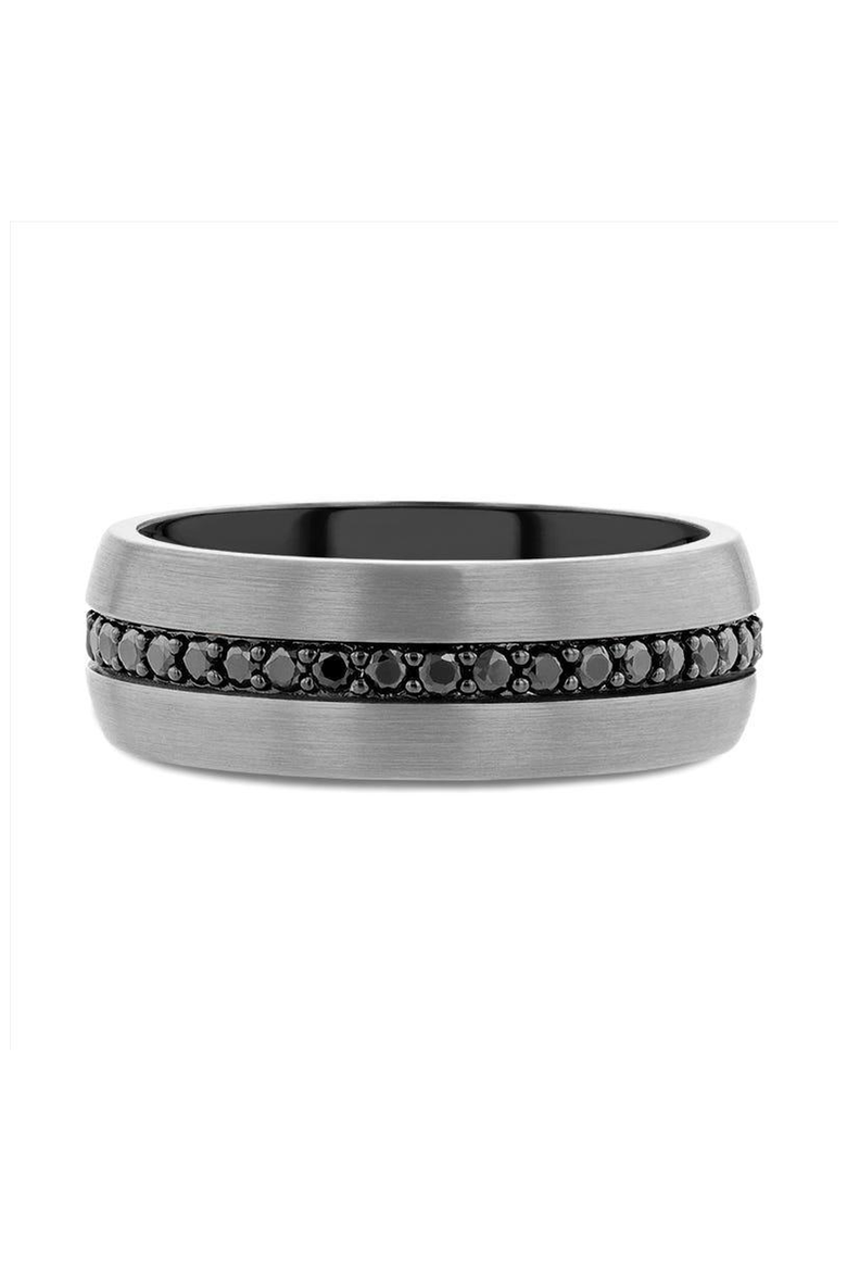 Pilot Black Sapphire Tungsten Ring, Alternate, color, Gunmetal / Black