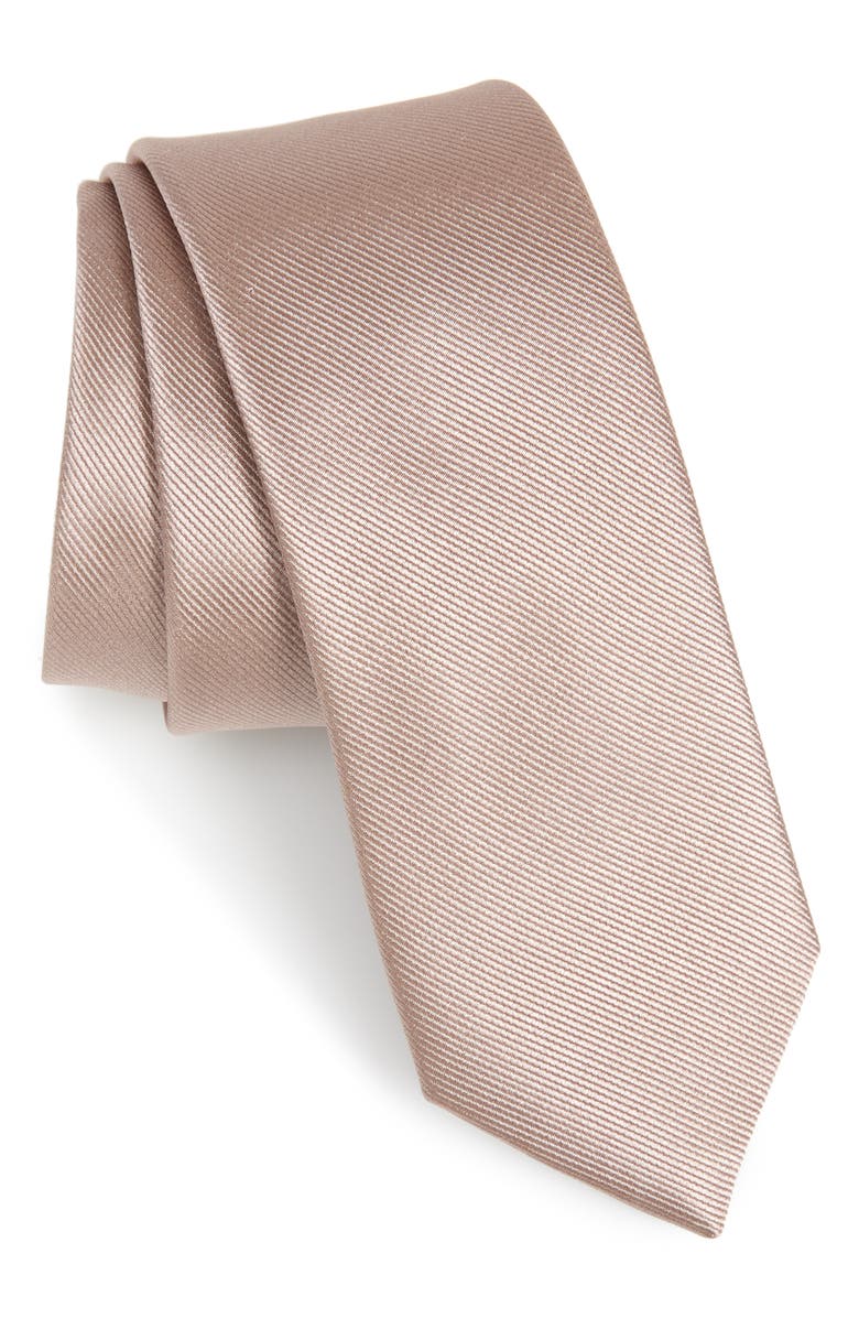 The Tie Bar Solid Silk Tie, Main, color,