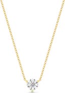 Bony Levy 18K Gold Diamond Prong Set Solitaire Pendant Necklace - 0.50ct. (Online Trunk Show)