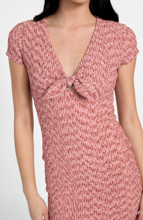 Guess Naleny Tie Front Body-con Minidress In Pink