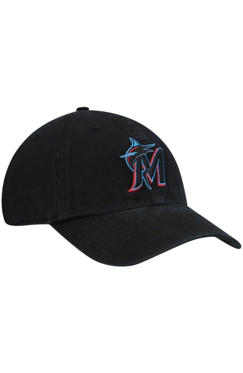 '47 Men's '47 Black Miami Marlins Clean Up Adjustable Hat, Alternate, color, Black