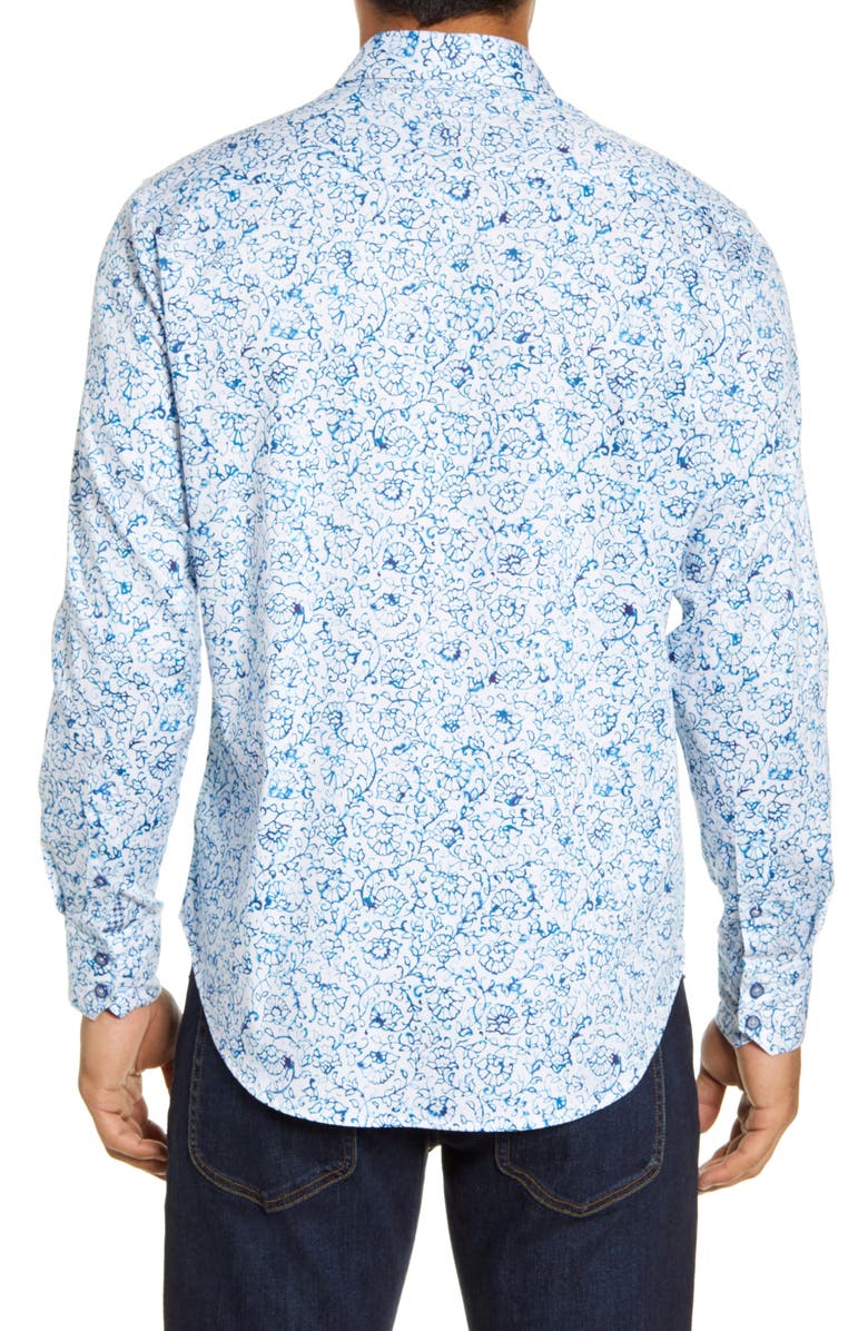 Robert Graham Garland Regular Fit Floral Button-Up Sport Shirt, Alternate, color,