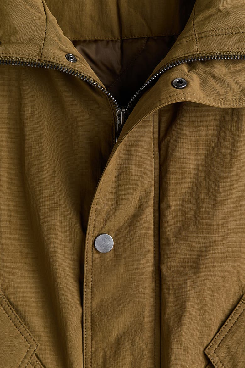 Stand-Up Collar Vest, Alternate, color, Dark khaki green