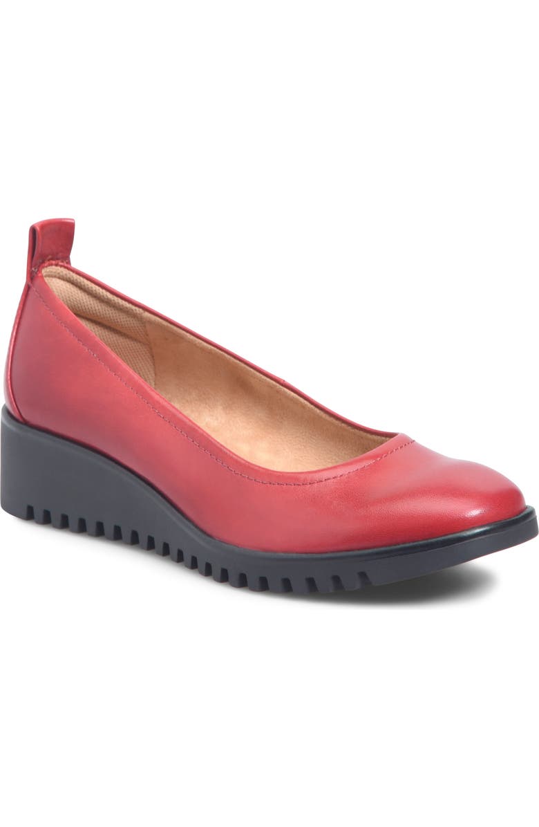 Comfortiva Dillon Wedge Pump, Main, color, Cherry Red
