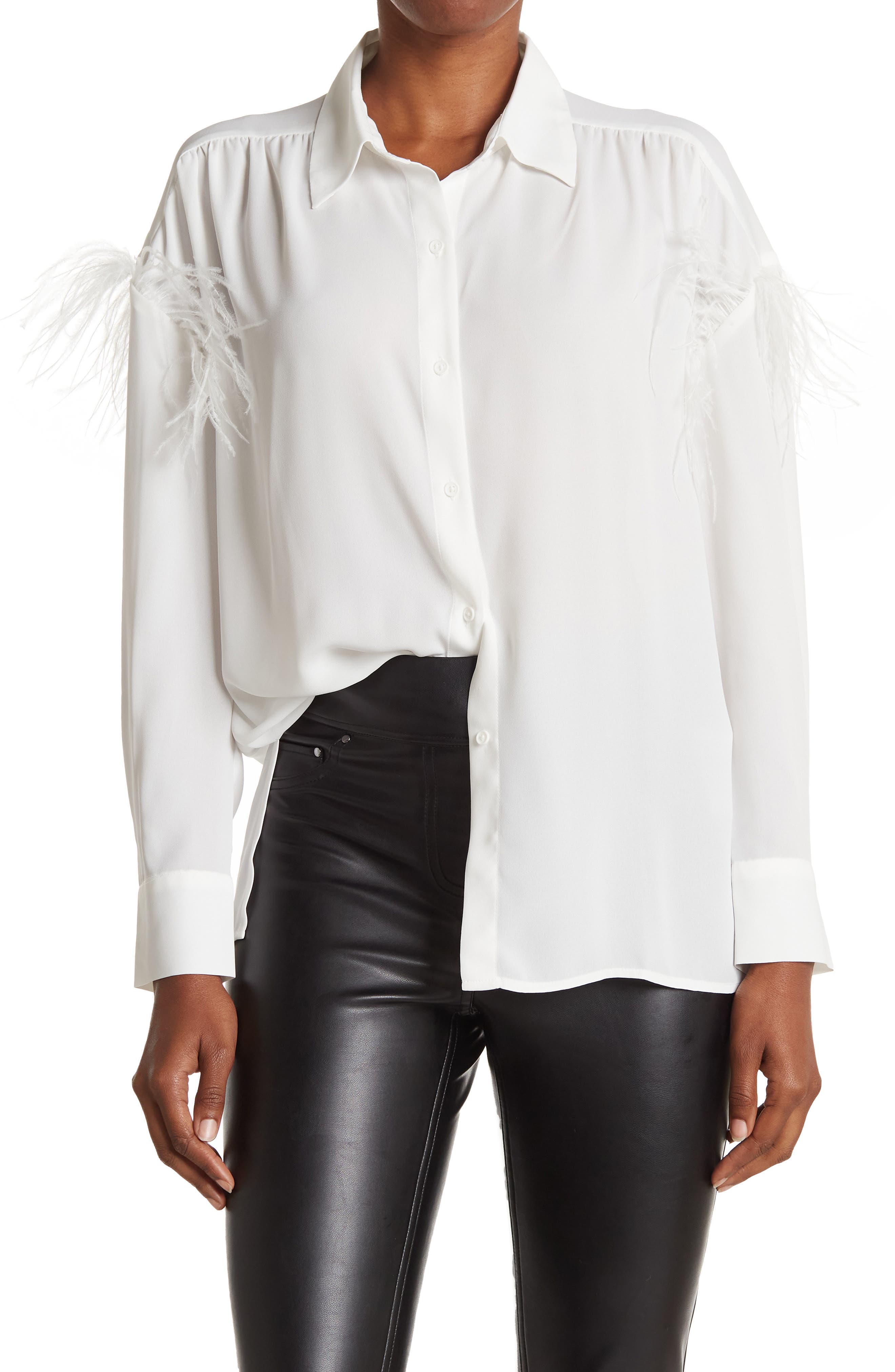 BB Dakota by Steve Madden Wing And A Prayer Ostrich Feather Embellished ...