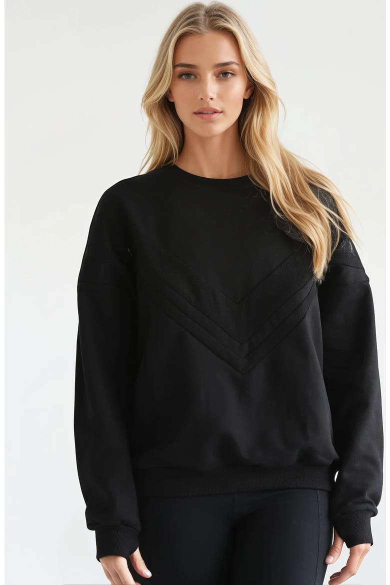 Isabella Organic Nursing and Pregnancy Sweatshirt, Alternate, color, Noir