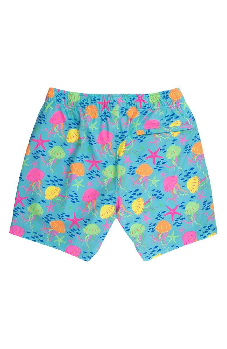 RuggedButts UPF50+ Sun Protected Men's Stretch Swim Trunks, Alternate, color, Neon Jelly Time