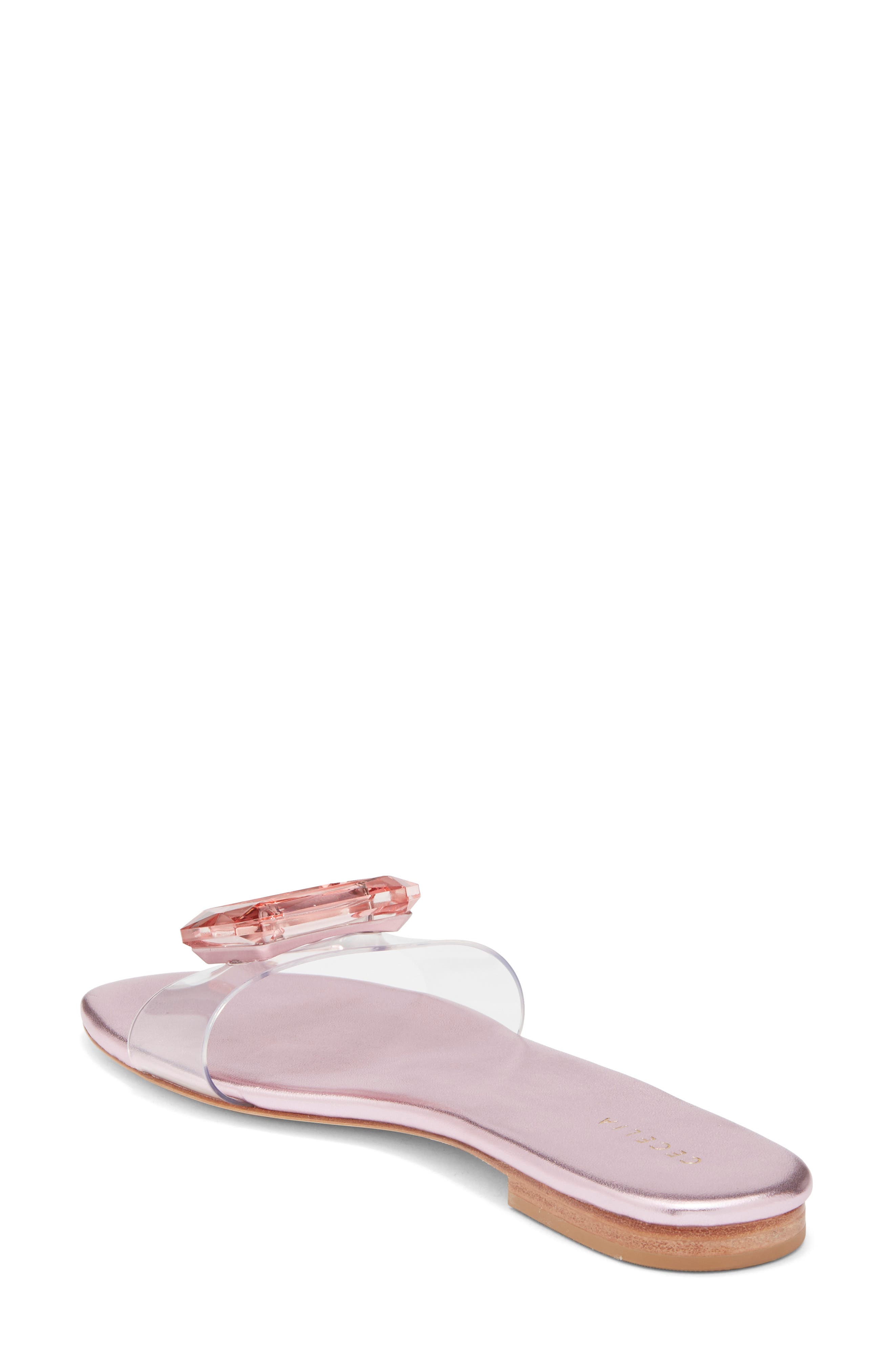 Phillis Transparent Slide Sandal, Alternate, color, PINK