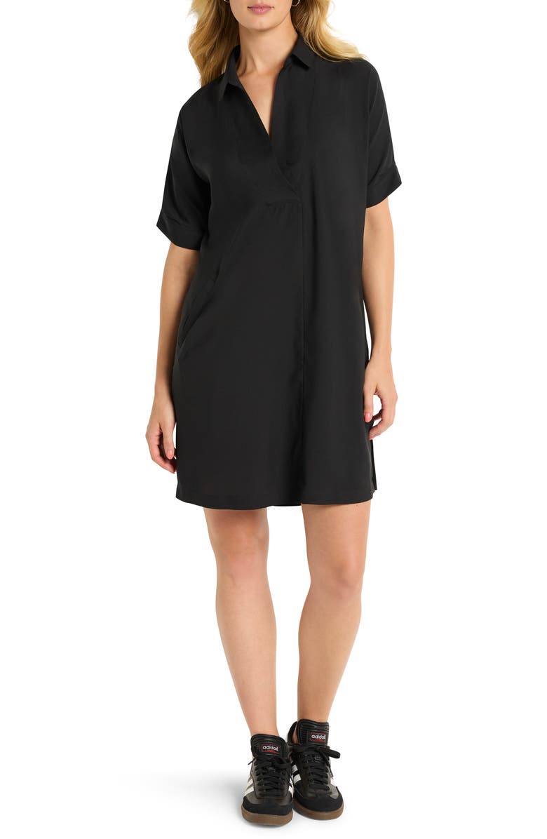 NIC+ZOE Devon Polished Dress, Main, color, Black Onyx