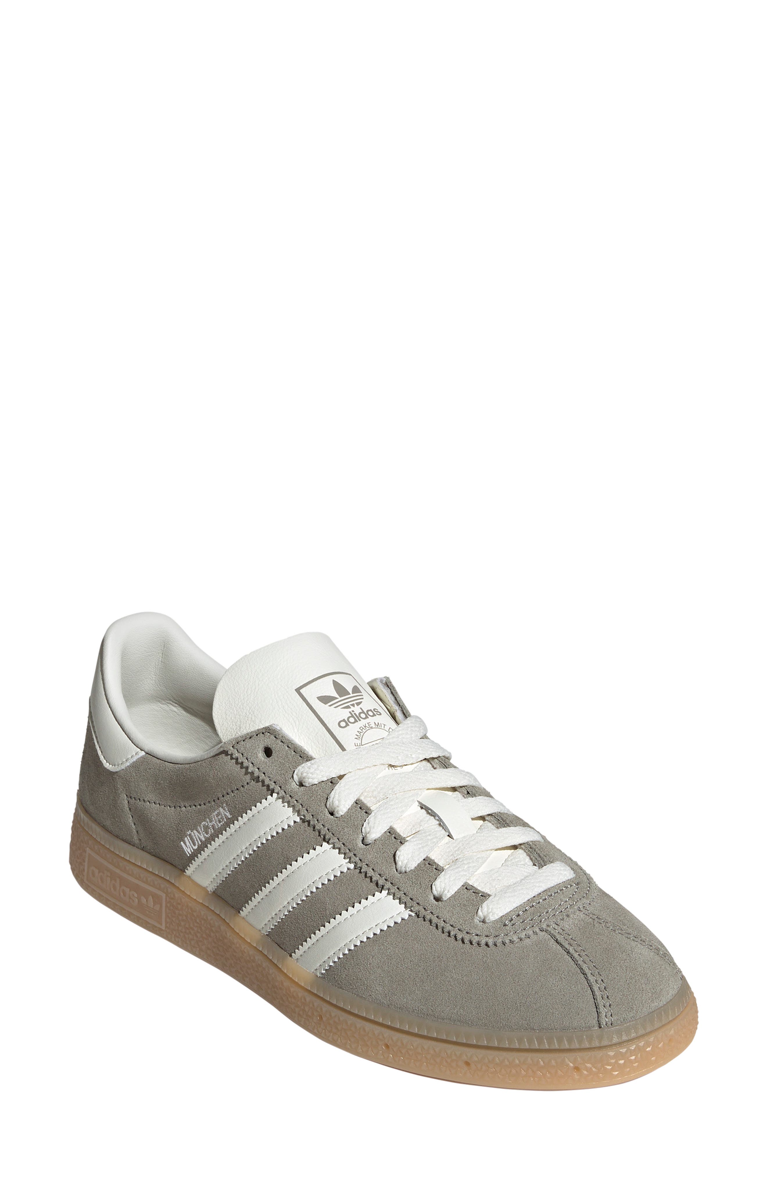adidas München Sneaker, Main, color, Silver/ Off White/ Silver