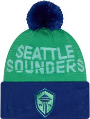 New Era Men's New Era Green Seattle Sounders FC 2026 Jersey Hook Cuffed Pom Knit Hat