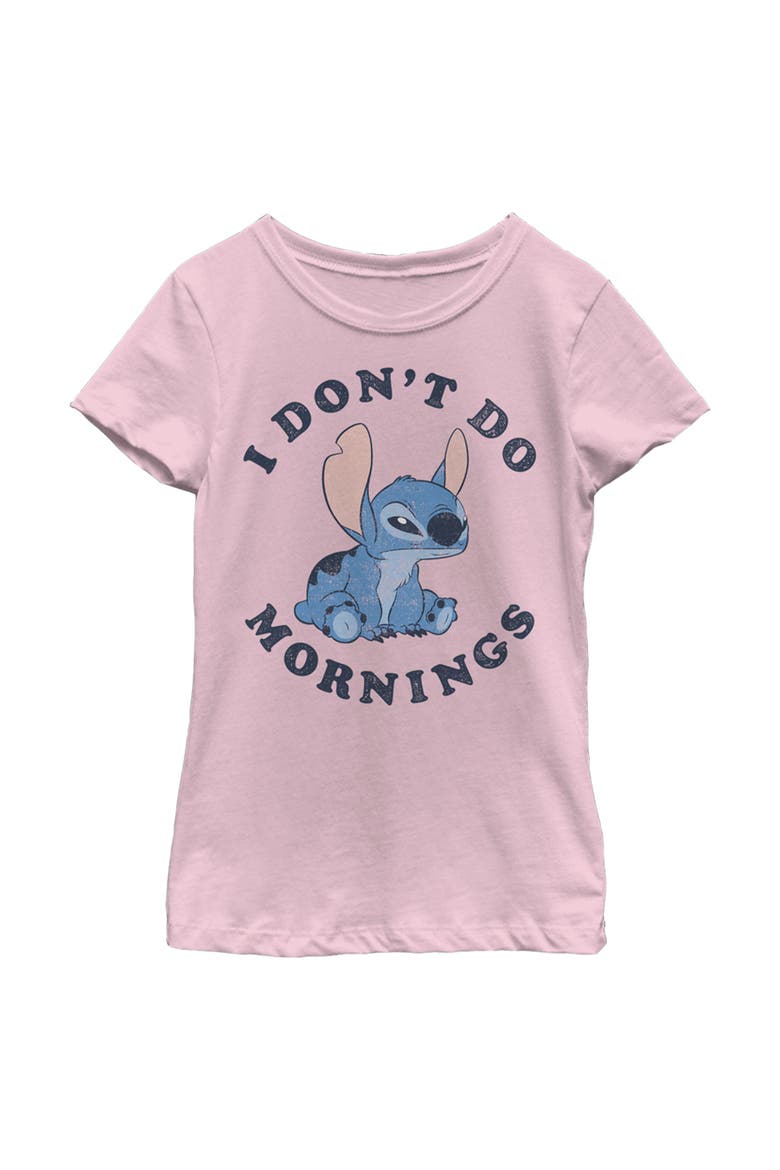 Girls' Experiment 626 I Don't Do Mornings Graphic Tee, Main, color, Light Pink