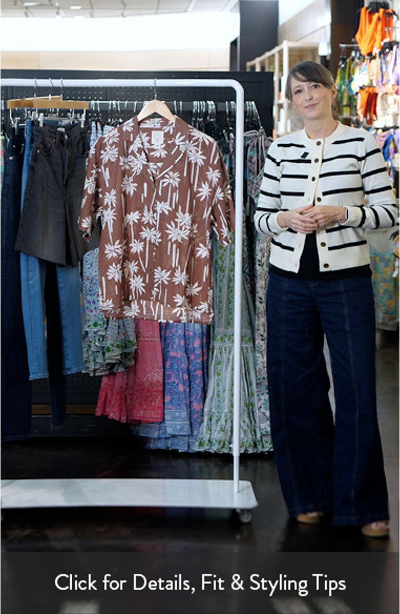 Beach Side Print Oversize Camp Shirt, sales video thumbnail