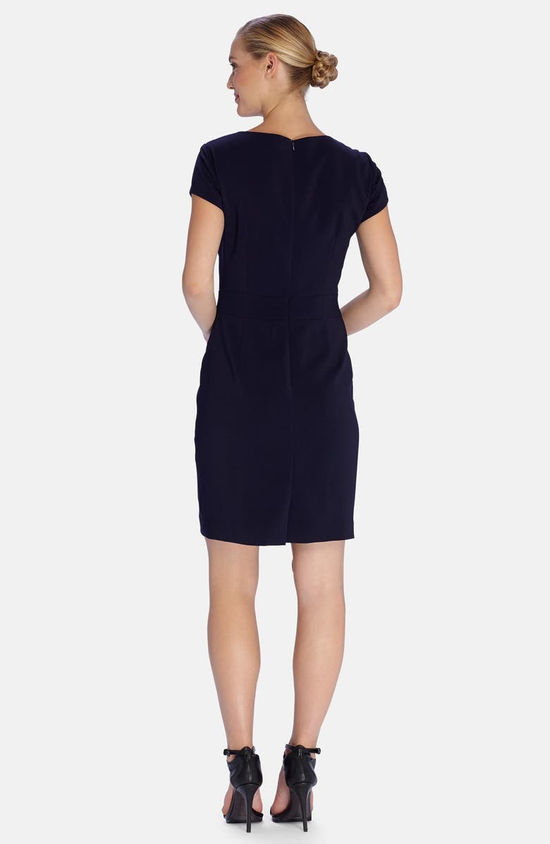 Tahari Stretch Crepe Sheath Dress, Alternate, color, 