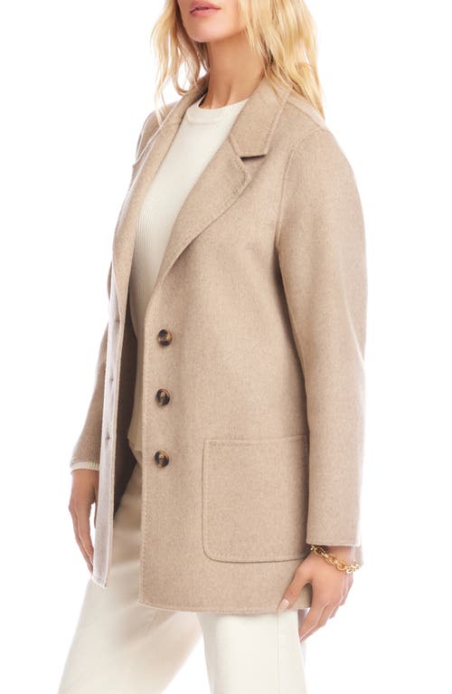 Karen Kane Oversize Brushed Wool Blend Blazer In Sand