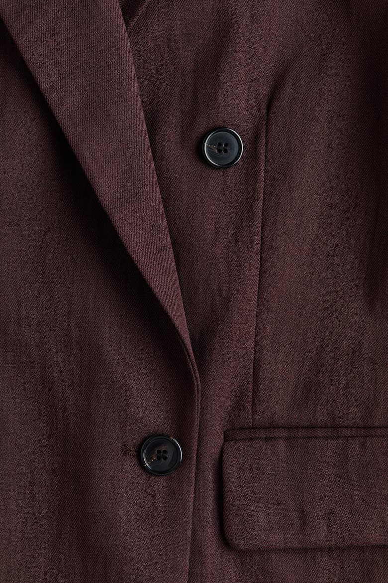 Double-breasted Blazer, Alternate, color, Dark brown