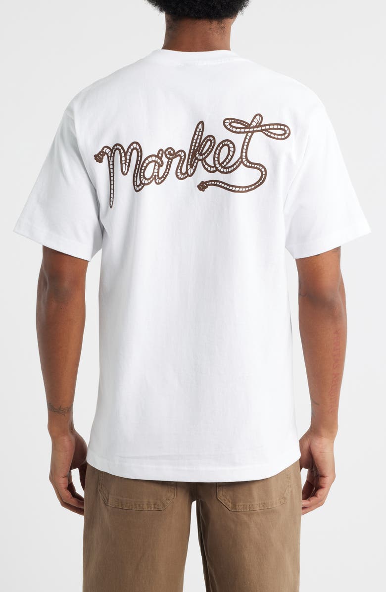 MARKET Lasso Lockup Cotton Graphic T-Shirt, Alternate, color, White