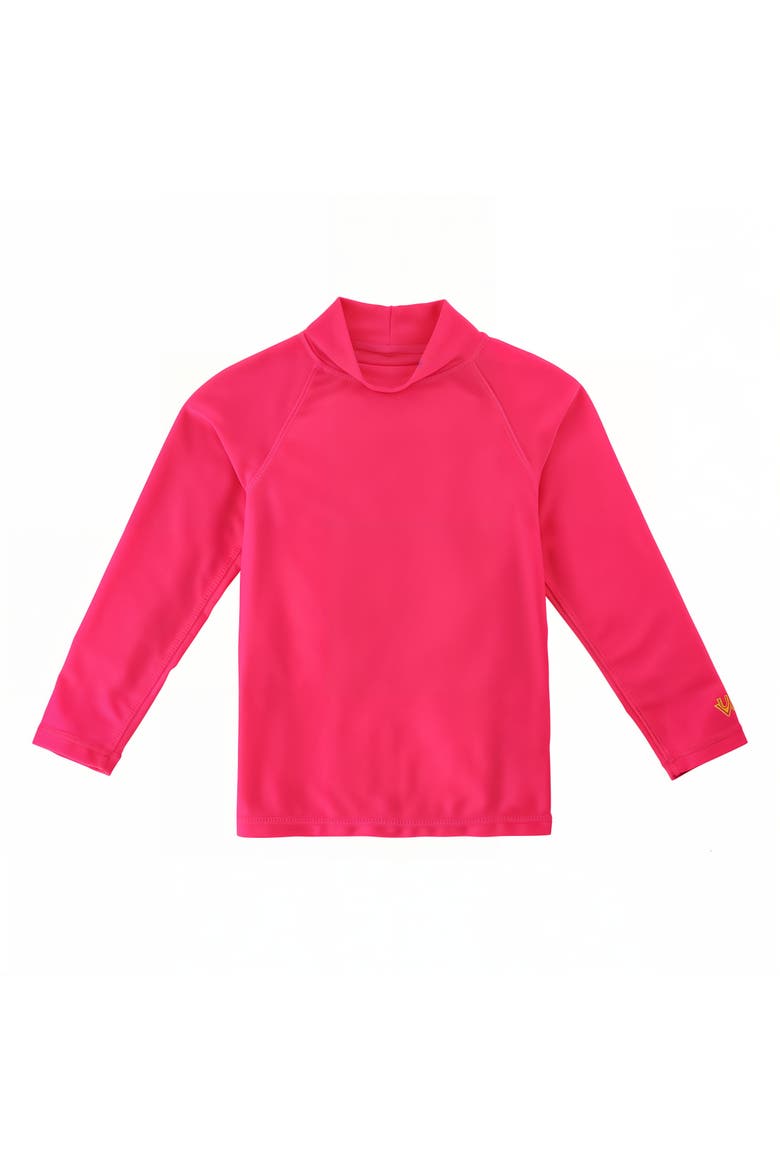 Neon Long Sleeve Sun & Swim Shirt, Main, color, Neon Pink