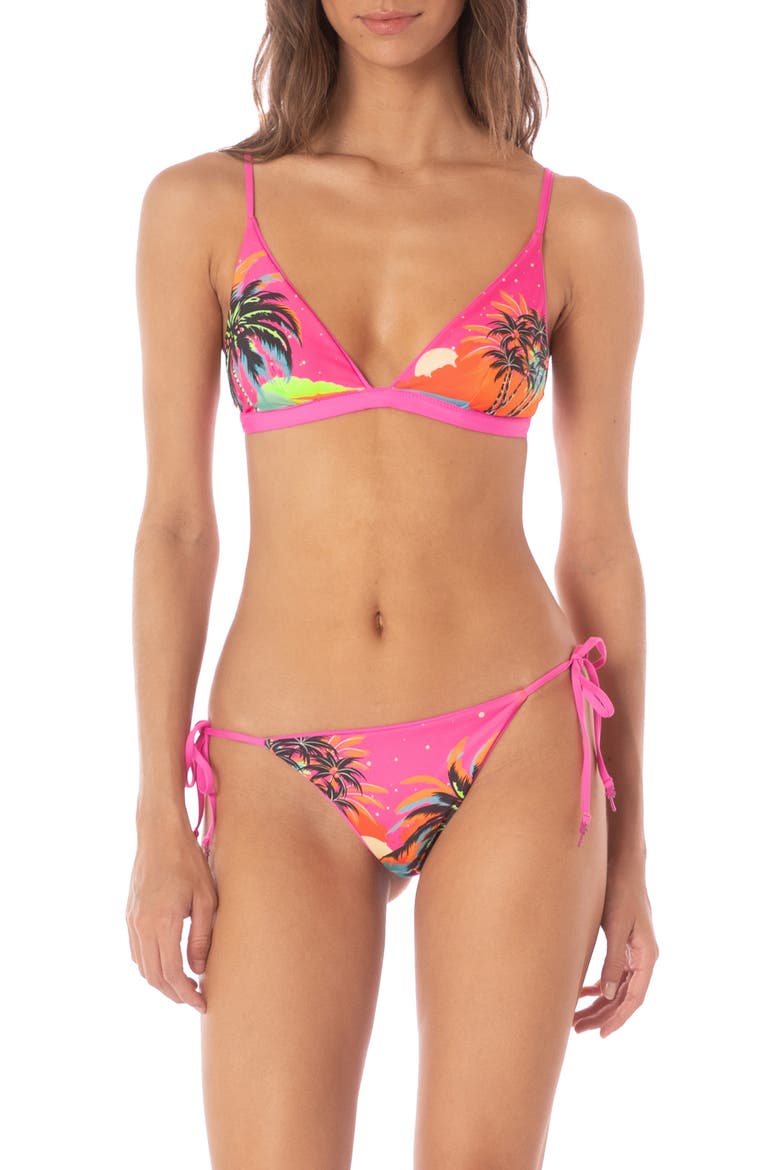 Poppy Pink Ivy Reversible Bikini Top, Alternate, color, PINK