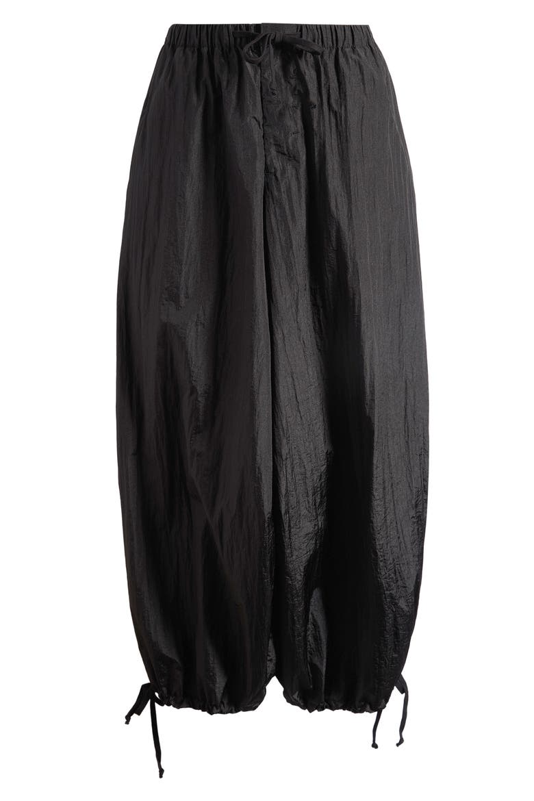 Casual Nylon Balloon Joggers, Alternate, color, BLACK