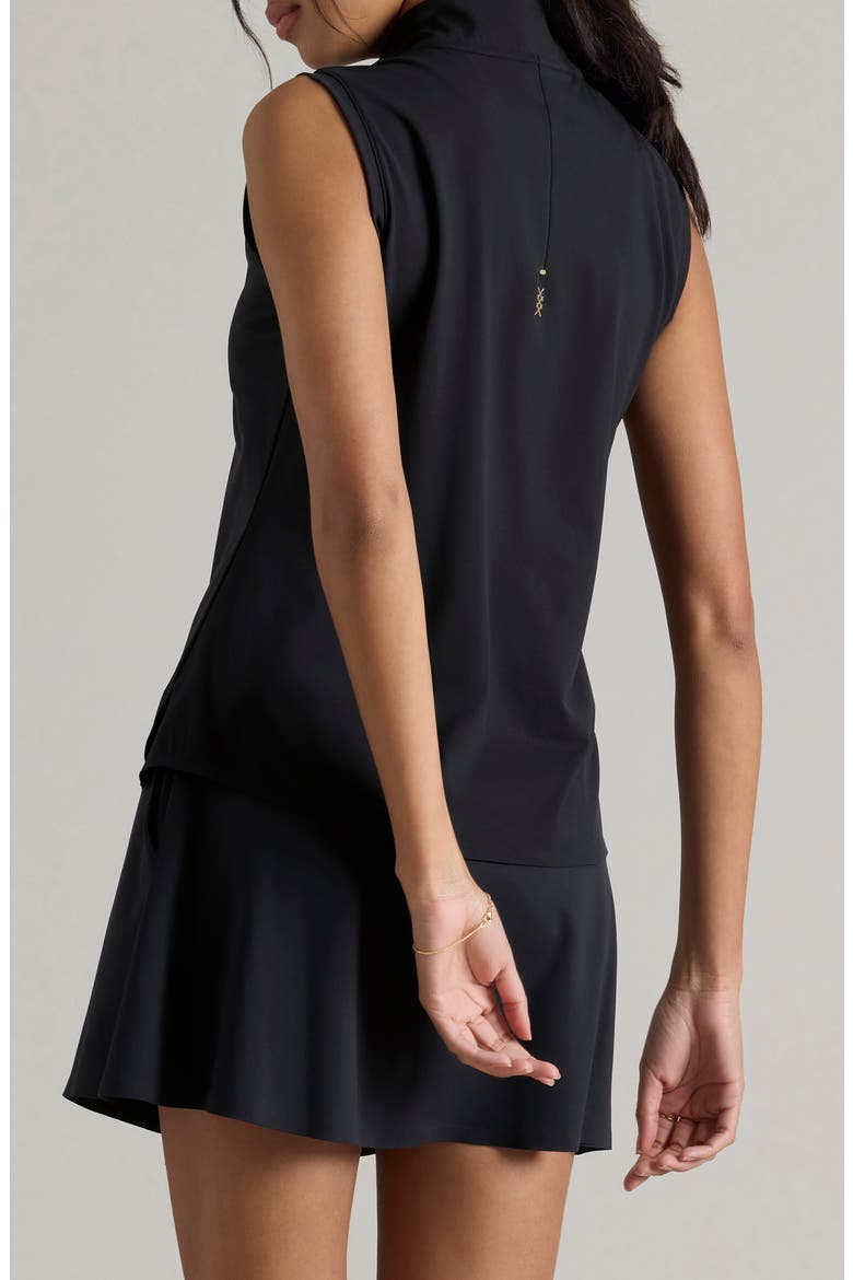 Course to Court Sleeveless Half Zip Top, Alternate, color, BLACK