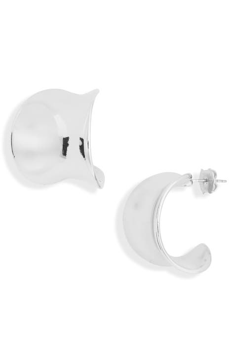 Smooth Curve Hoop Earrings