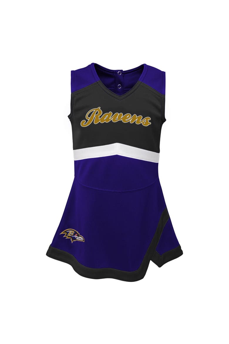 Girls Toddler Purple Baltimore Ravens Cheer Captain Dress with Bloomers, Alternate, color, Purple