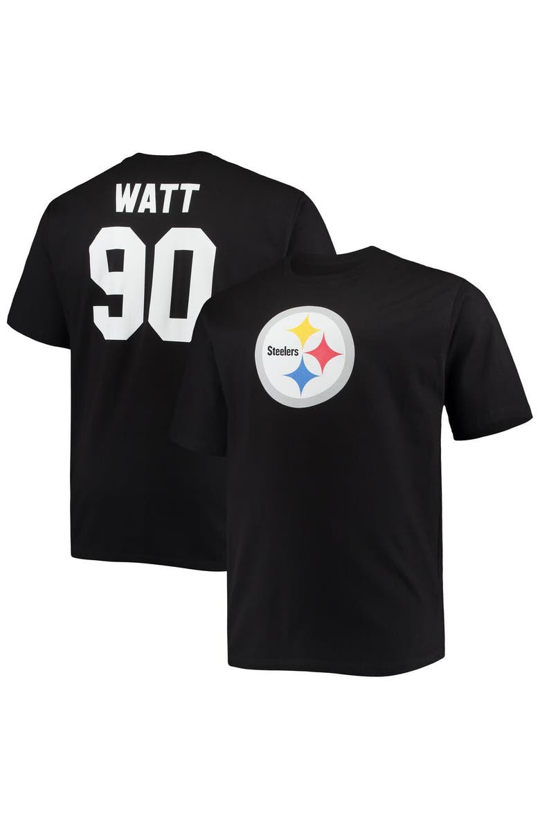 FANATICS Men's Fanatics Branded T.J. Watt Black Pittsburgh Steelers Big & Tall Player Name & Number T-Shirt, Alternate, color, 