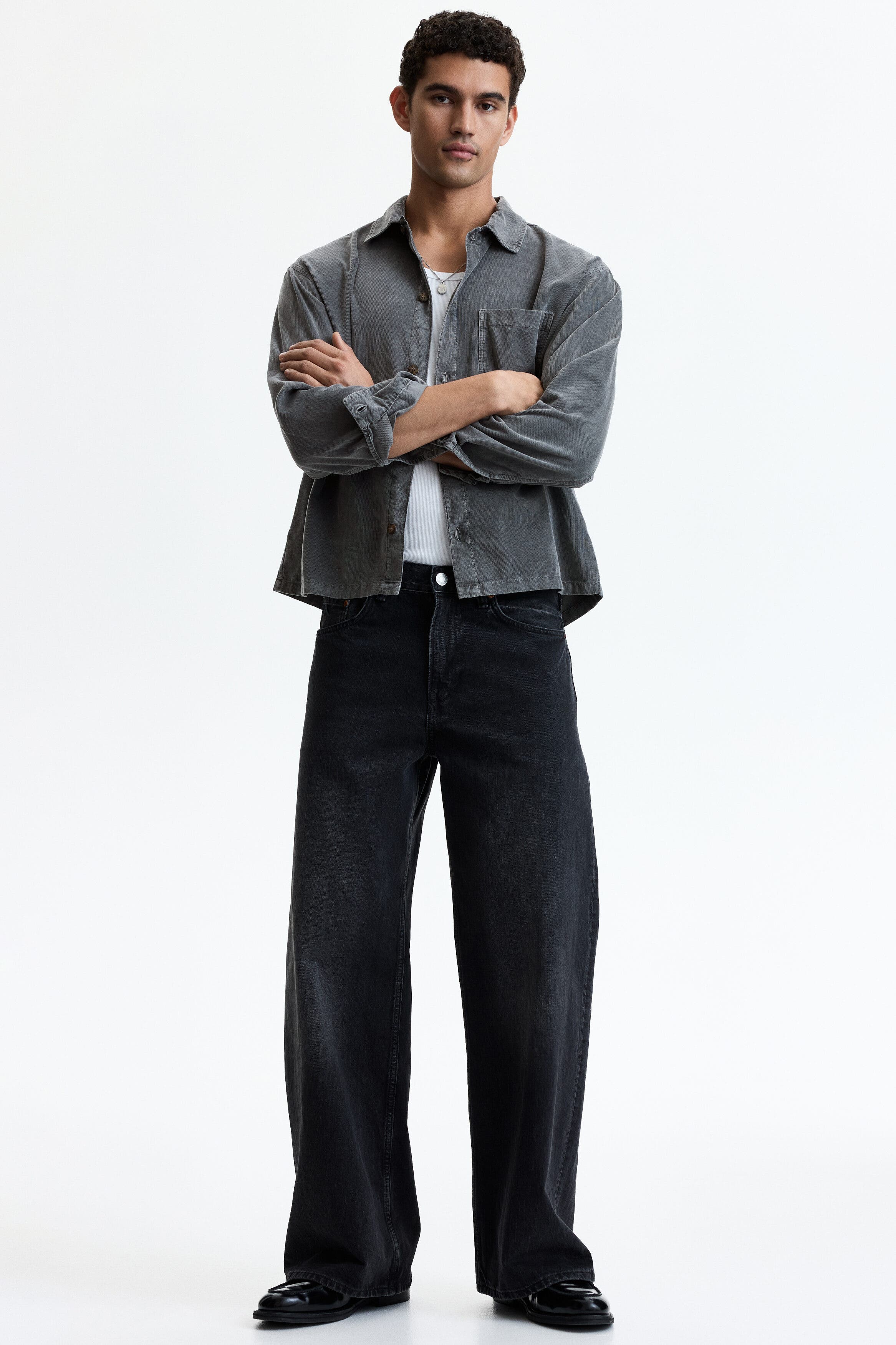 Relaxed-fit boxy corduroy shirt - image 2